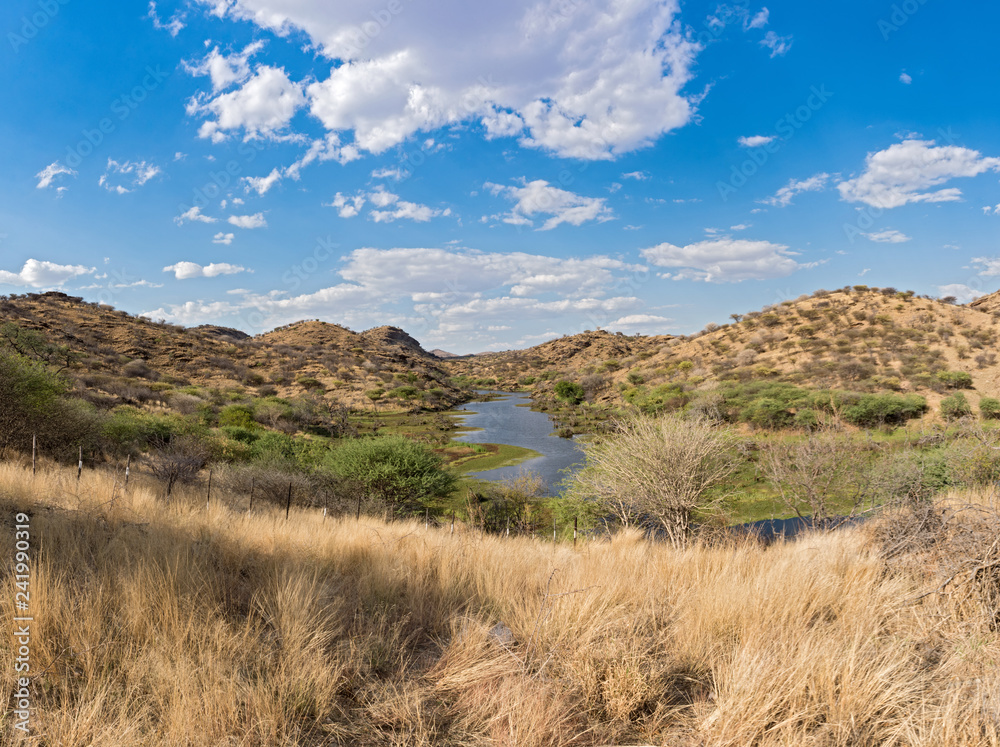 Small reservoir in the mountains in the north of Windhoek, Namibia