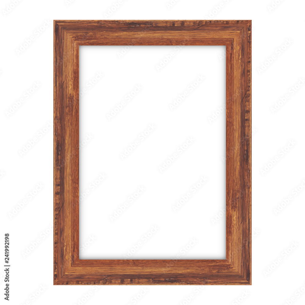 Wood picture frame on white background Wood picture frame on white background