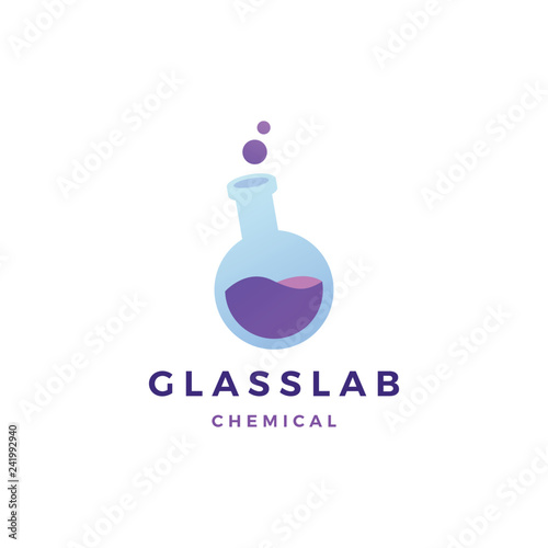 glass lab logo vector icon illustration
