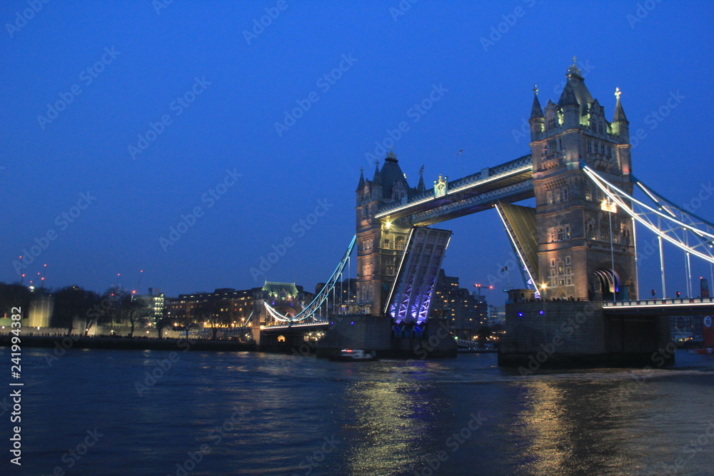tower bridge in london at sunset