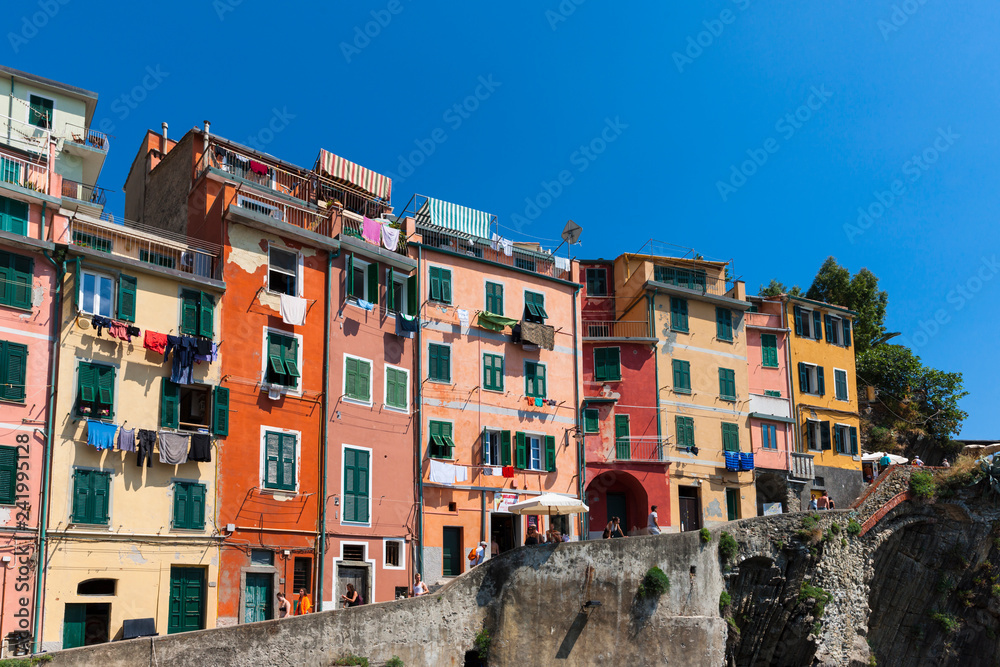 Old Town with colorful houses, Riomaggiore, Cinque Terre, Liguria, Italy, July 2013