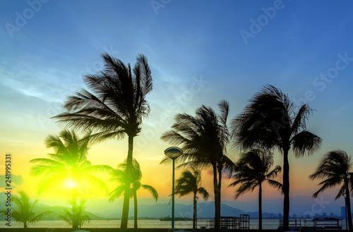 Fototapeta Naklejka Na Ścianę i Meble -  Sunshine sea tropical island paradise beach