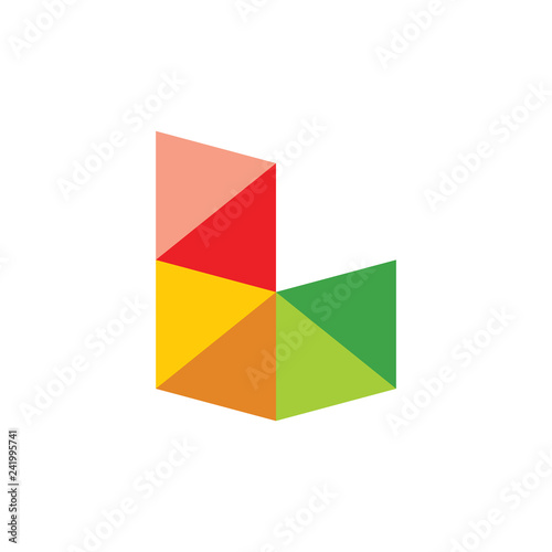 Free Download colorful letter l mosaic logo vector - GFXLoad