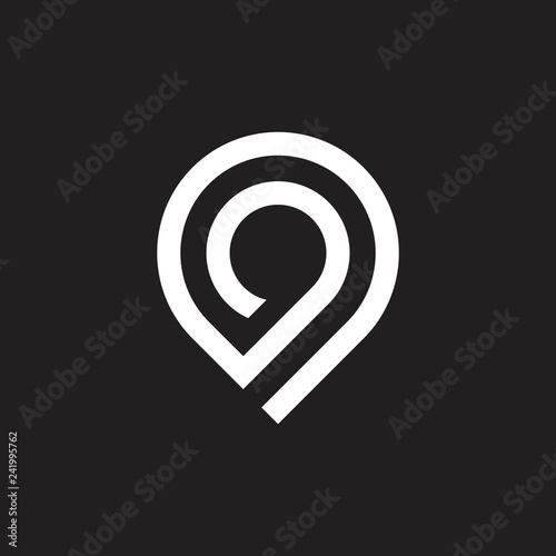 number 9 geometric lines logo vector