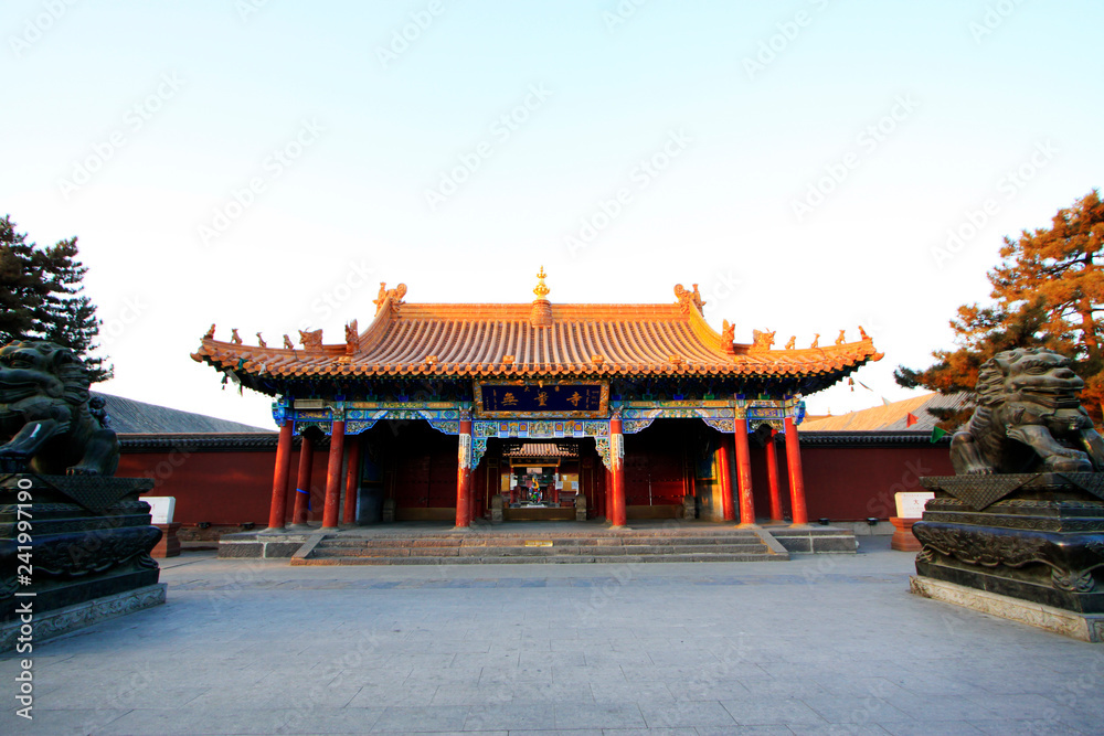 Fototapeta premium Gate of DaZhao Temple in Hohhot city, Inner Mongolia autonomous region, China