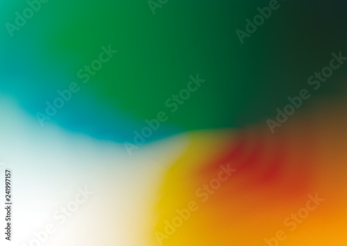 Water colours green yellow blue orange