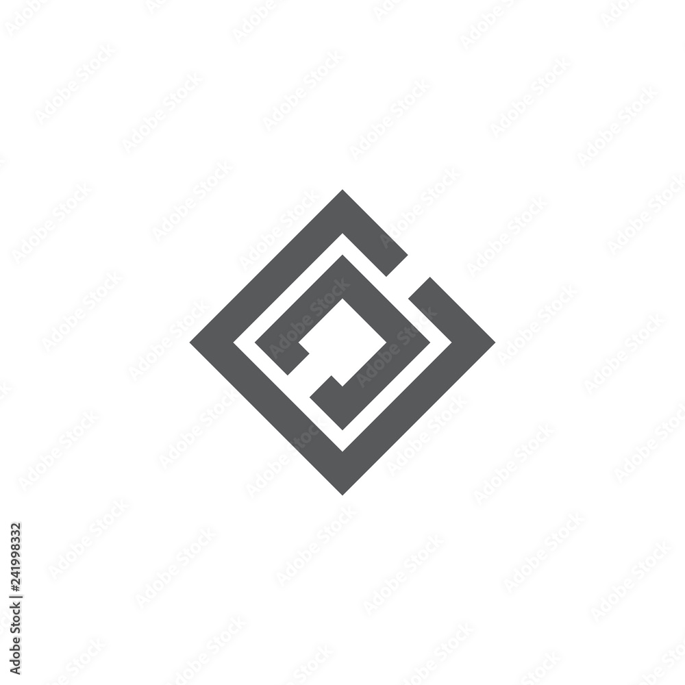 letters cc abstract square geometric logo letters cc abstract square geometric logo