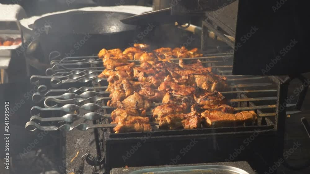 street fast food, grilled meat