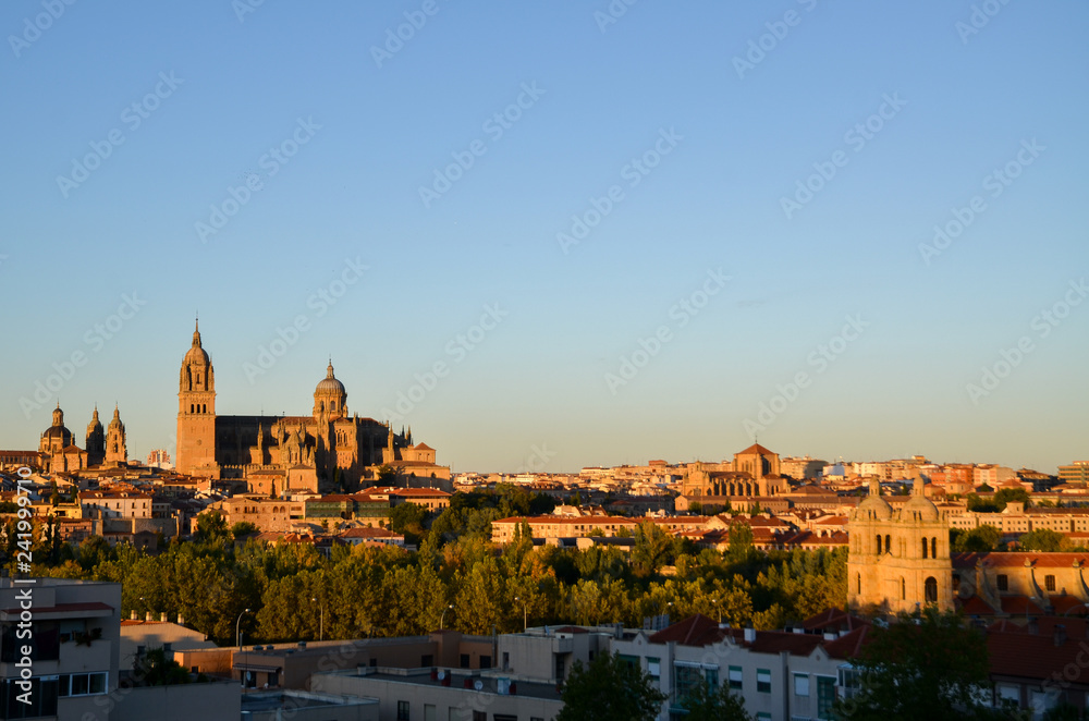 夕日を浴びるサラマンカ大聖堂（スペイン）