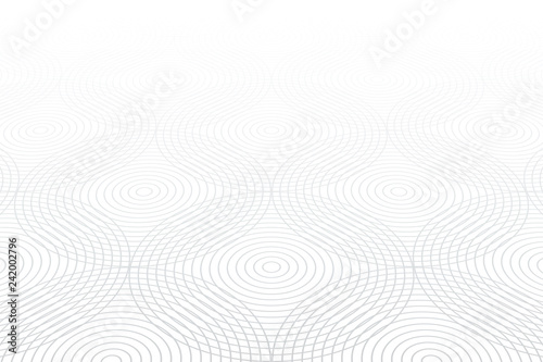 Circle lines pattern. White textured background.