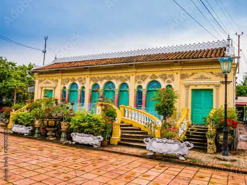 Historical house in french colonial-style, Binh Thuy village, Can Tho, Vietnam
 photo