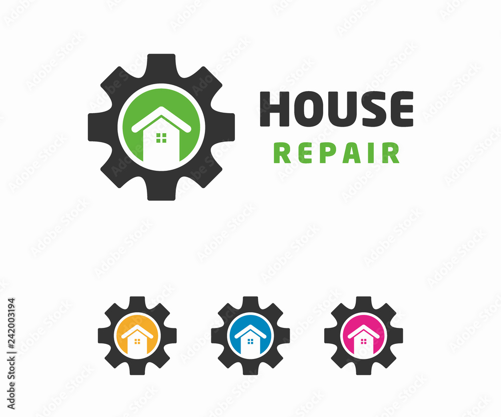 House Repair logo design concept. Real Estate logo template House Repair logo design concept. Real Estate logo template