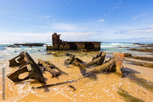 old coastline shipwreck
