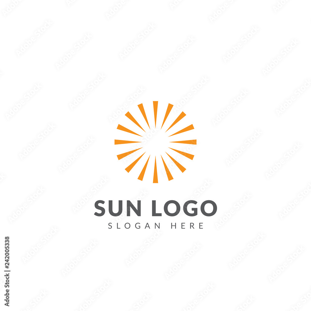 Fototapeta premium Sun logo template vector design