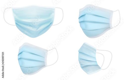 medical mask for doctors and patients, builders and painters. vector illustration
