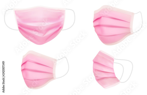 medical mask for doctors and patients, builders and painters. vector illustration