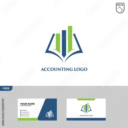 Accounting Logo Template and Business Card
