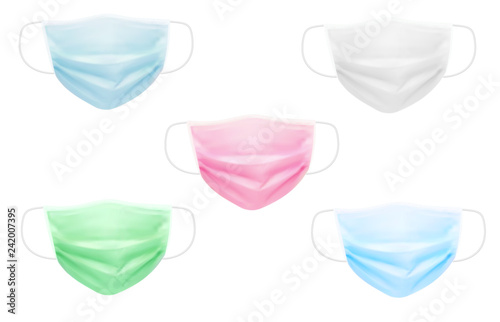 medical mask for doctors and patients, builders and painters. vector illustration
