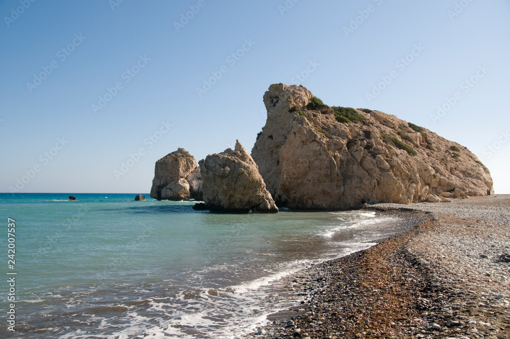 Rock of Romiou, Paphos, Cyprus,