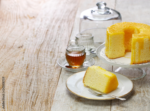 homemade orange chiffon cake