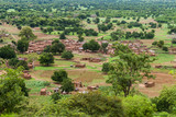 Overlooking view of Nabou, a gurunsi village in Southwest Burkina Faso during the rainy season (july-september), West Africa.