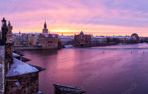 Charles bridge in Prague, Czech republic photo