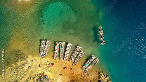 Aerial view of Montebello lakes in Chiapas Mexico photo