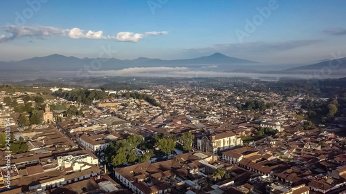 Aerial view of Patzcuaro Michoacan