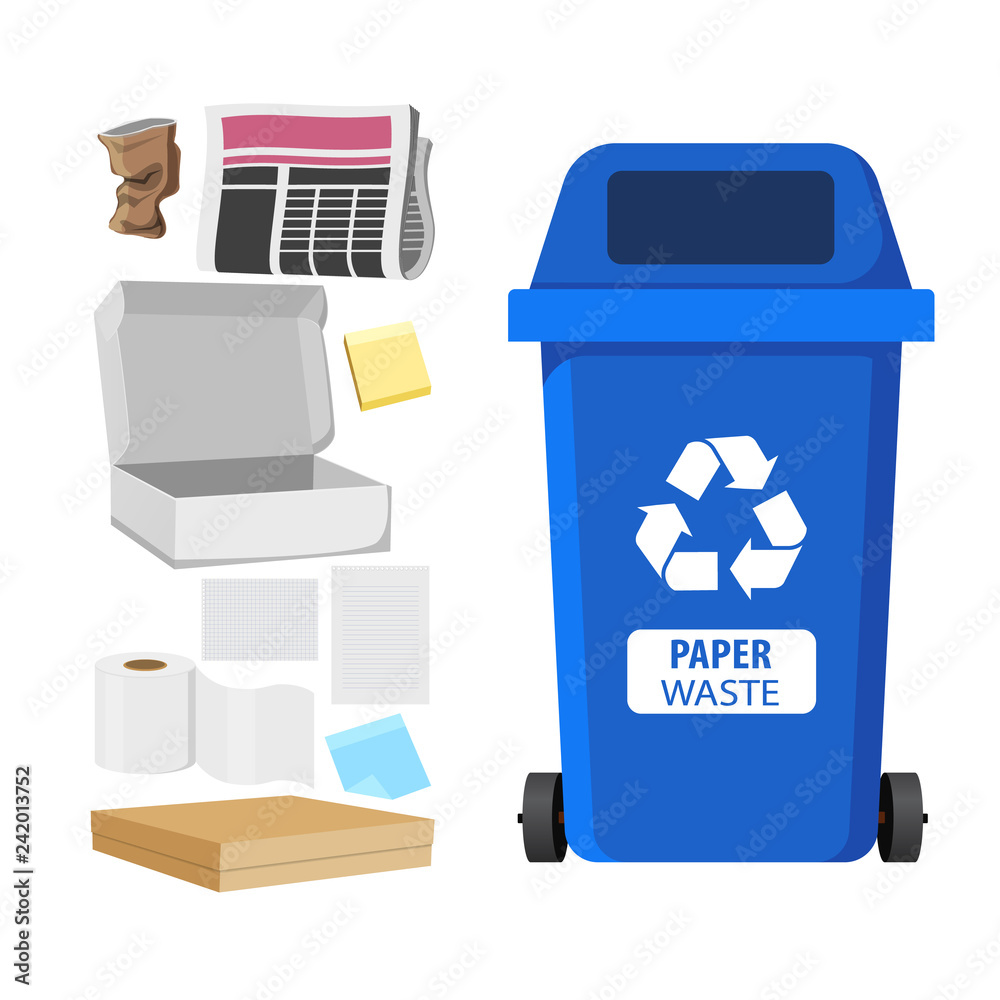 Types of trash cans and recycle bins 