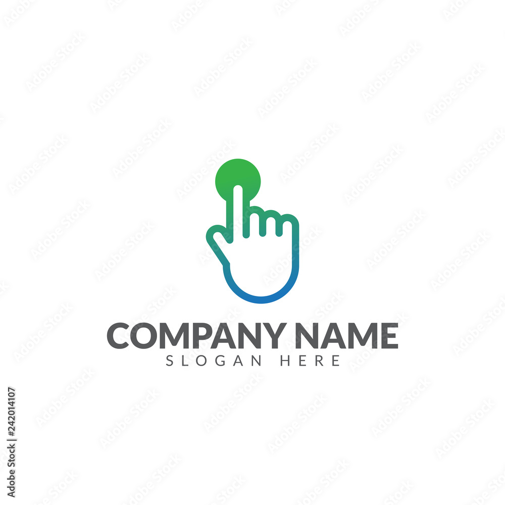 Touch logo, hand touch logo vector design template Touch logo, hand touch logo vector design template