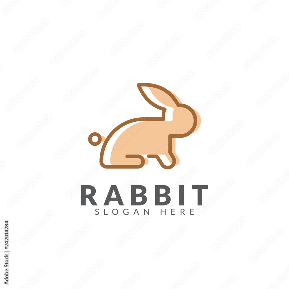 Fototapeta premium Rabbit logo vector design template
