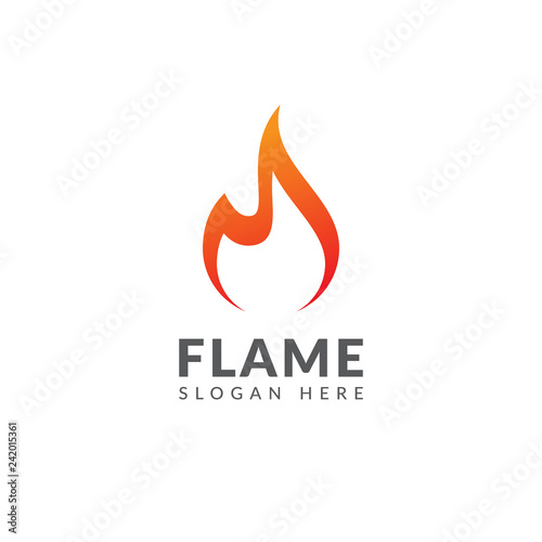 Fire flame logo or icon design template
