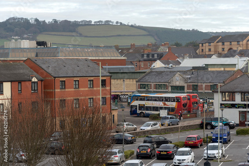 Town centre bus station in Barnstable, north Devon, England, UK photo