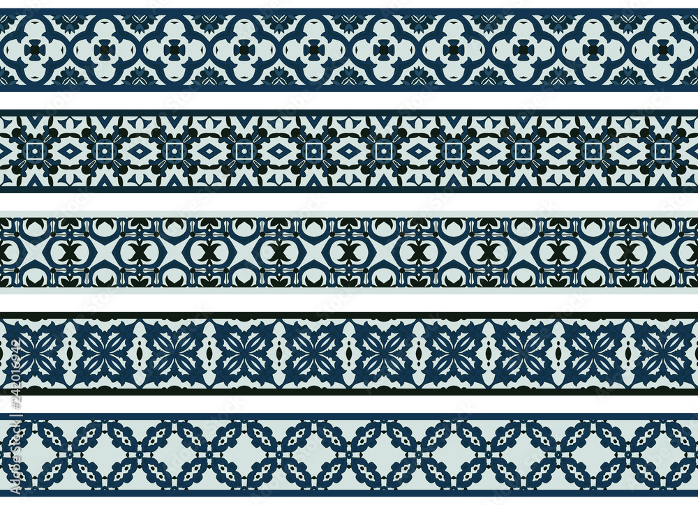 Seamless decorative borders Seamless decorative borders