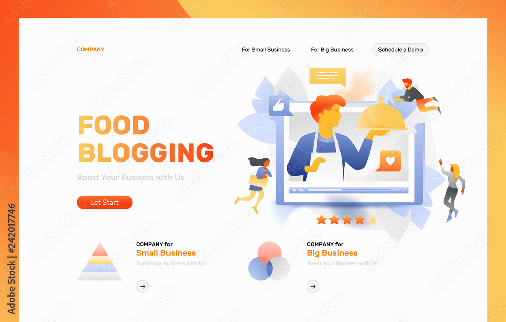 Food Blogging Web Page Header