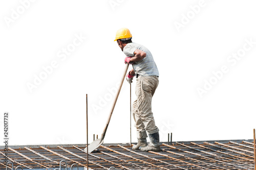 silhouette of construction worker