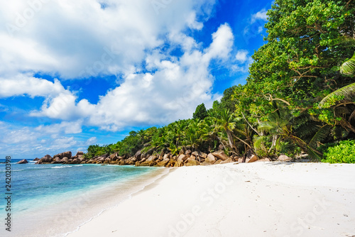 paradise beach on the seychelles  anse cocos  la digue 8