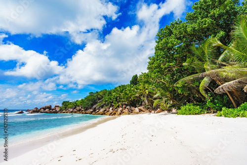 paradise beach on the seychelles, anse cocos, la digue 10
