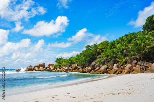 paradise beach on the seychelles, anse cocos, la digue 11