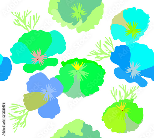 Fototapeta Naklejka Na Ścianę i Meble -  Vector Seamless Floral Background.