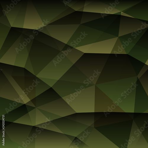 abstract vitrage with low poly military camouflage