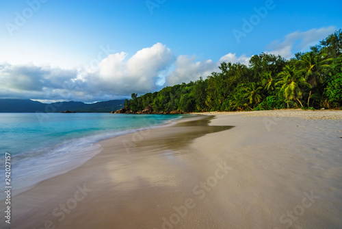beautiful paradise beach, anse soleil, seychelles
