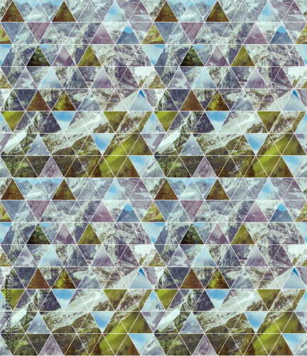 Geometric triangular seamless pattern