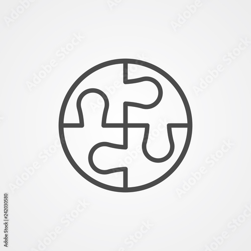 Puzzle vector icon sign symbol