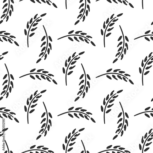 Wildflowers, spikelet victorian rural vector seamless pattern. Simplified retro illustration. Wrapping, scrapbook paper background.Childish style doodle art. Element design, wallpaper, fabric printing