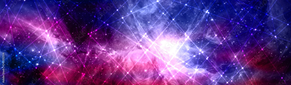 Line and dot pattern and colorful space background. Elements of this image furnished by NASA. Line and dot pattern and colorful space background. Elements of this image furnished by NASA.