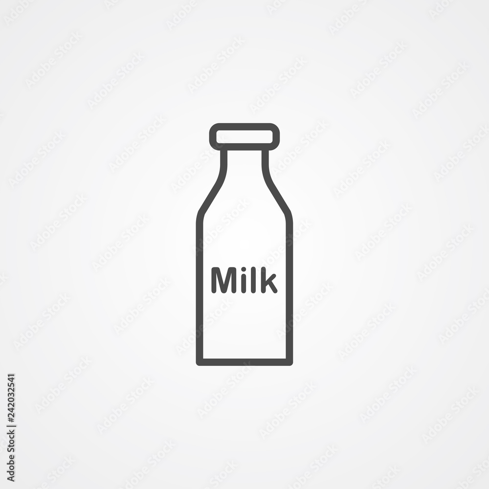 Milk bottle vector icon sign symbol Milk bottle vector icon sign symbol