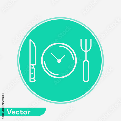 Dinner time vector icon sign symbol