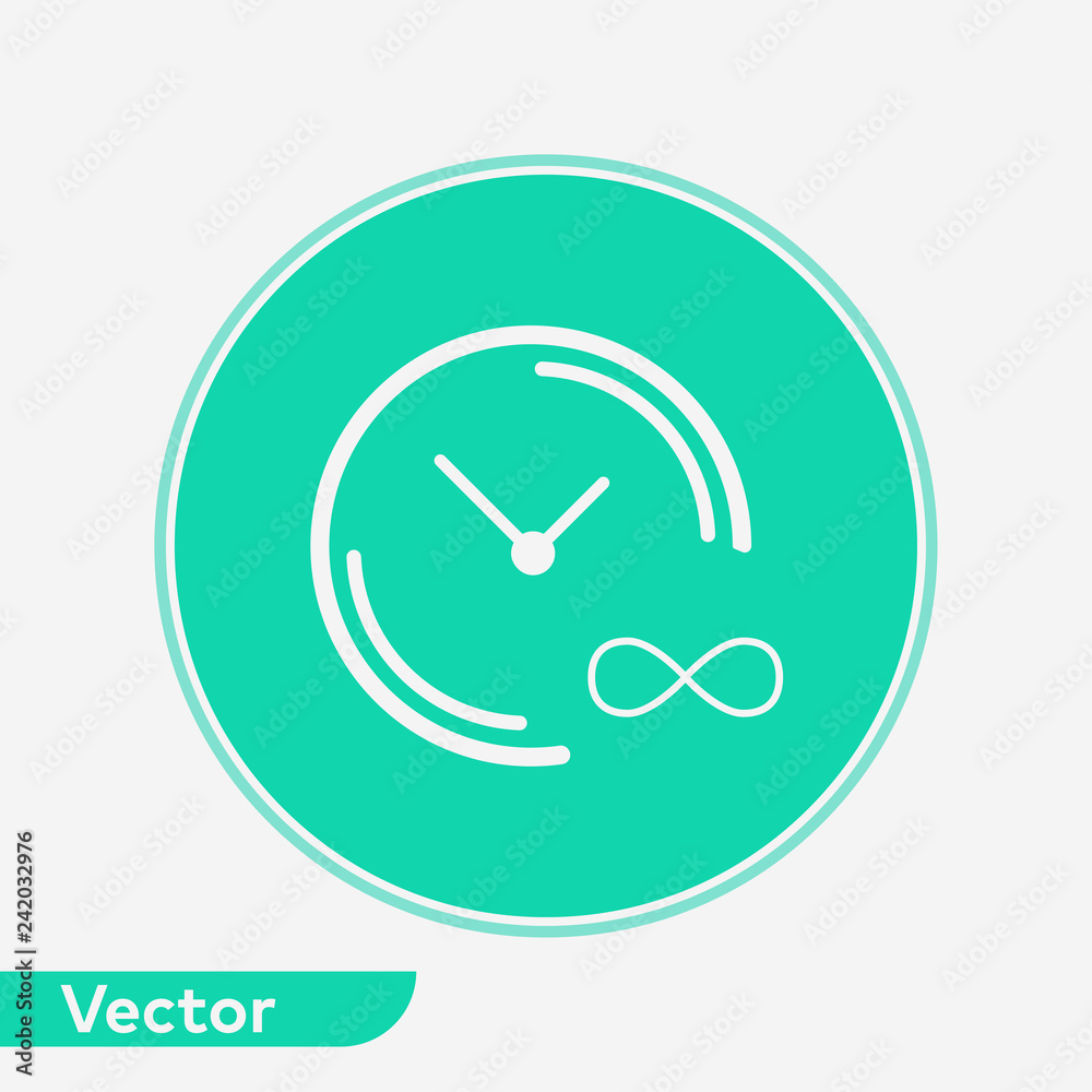 Infinite time vector icon sign symbol Infinite time vector icon sign symbol