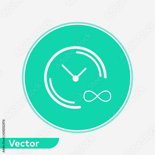 Infinite time vector icon sign symbol